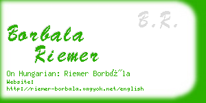 borbala riemer business card